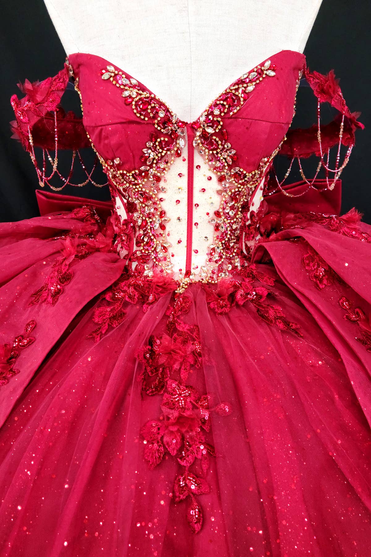 Chicas - Wholesale Formele jurk - Dames - Schouderloze quinceañera-jurk met korset CHF313212