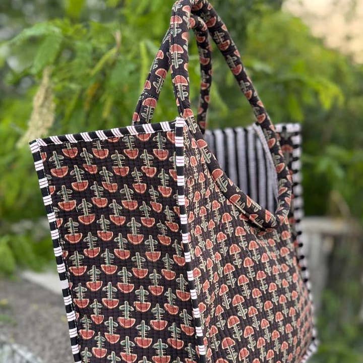 bhavnas boutique - Wholesale Tote Bag - Women's - Handcrafted Quilted Cotton Tote Bag Quilted Shopping Bag 0