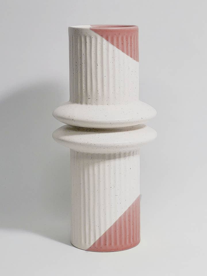 New Tall Flower Pot Pink for wholesale by Pó de Barro