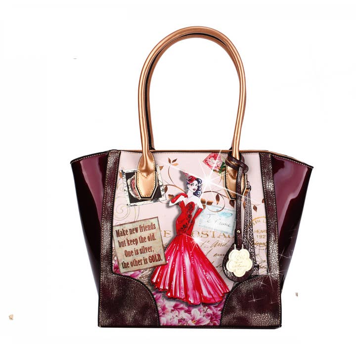 Brangio (Italy) Company Inc. - Wholesale Tote Bag - Women's - Arosa Lady Luck Vintage Scratch & Stain Resistant Tote Bag7