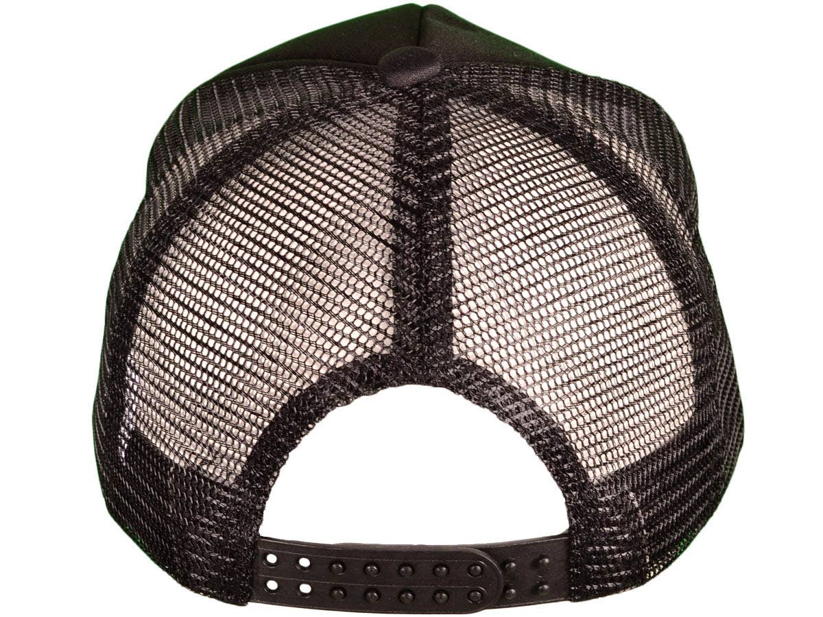 Buck Wholesale – Großhandel Trucker-Cap – Unisex – Buck Wholesale Schlichte Schaumstoff-Trucker-Caps mit Netzrückseite, mittleres Profil (44 Farben)9