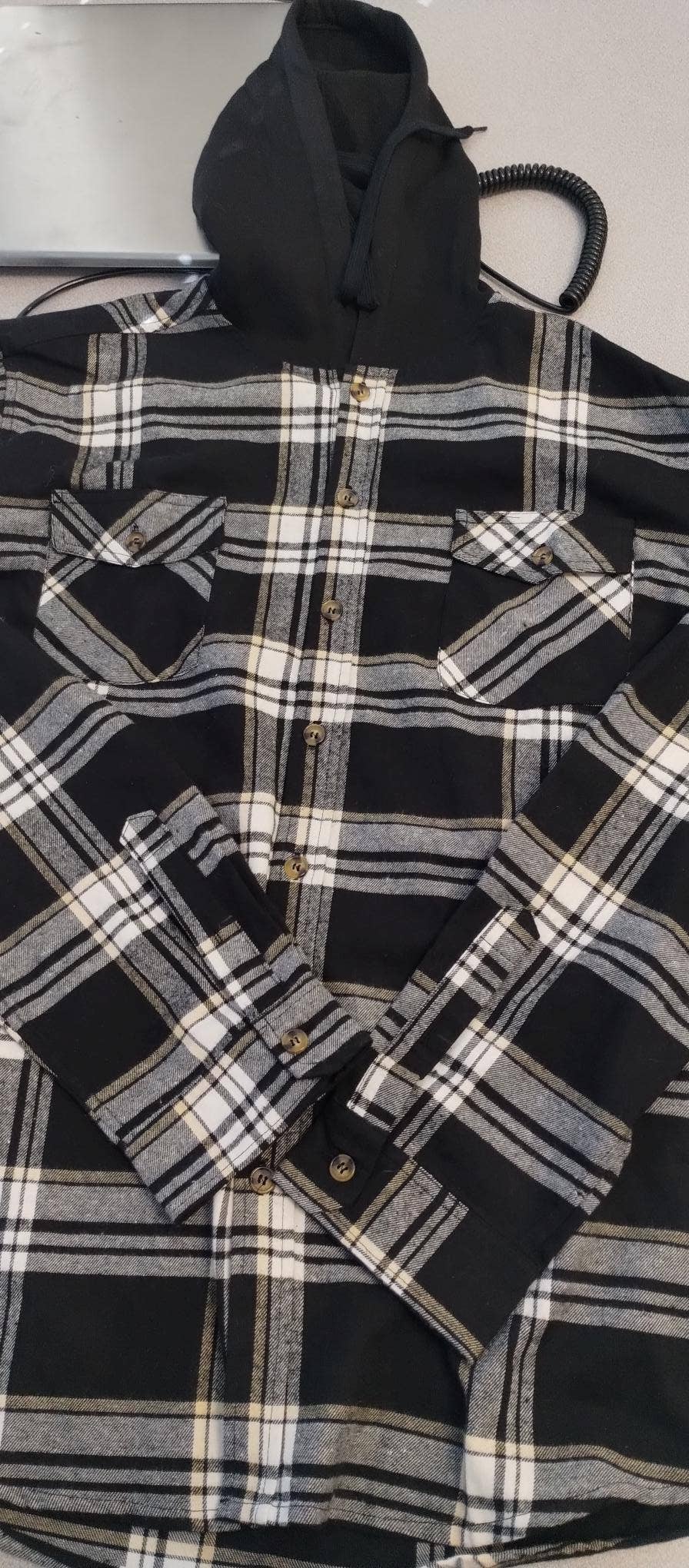 Grand Sierra - Wholesale Shirt - Men's - Men's Plaid Flannel L/S Hoodie4