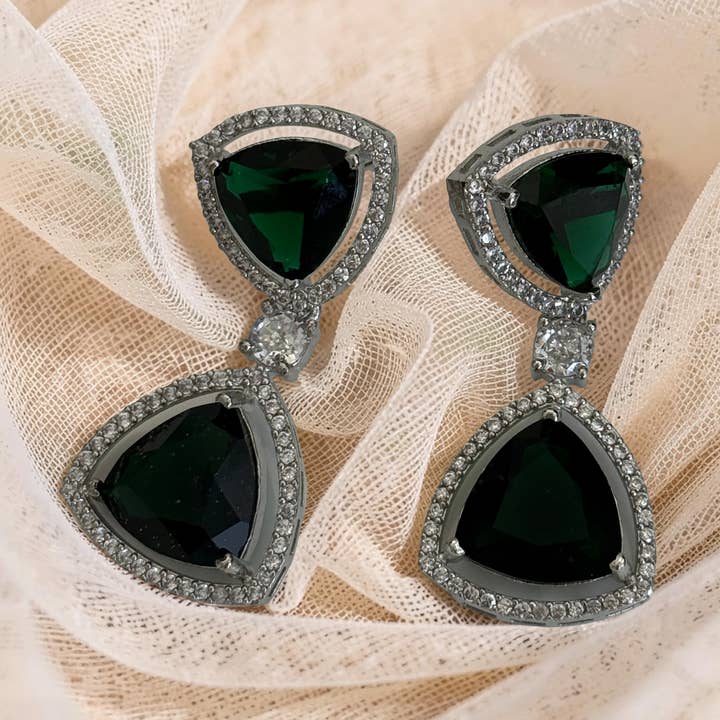 Moissanite Earrings Online | Luminous Cascade for wholesale by Vinnis Jewelry