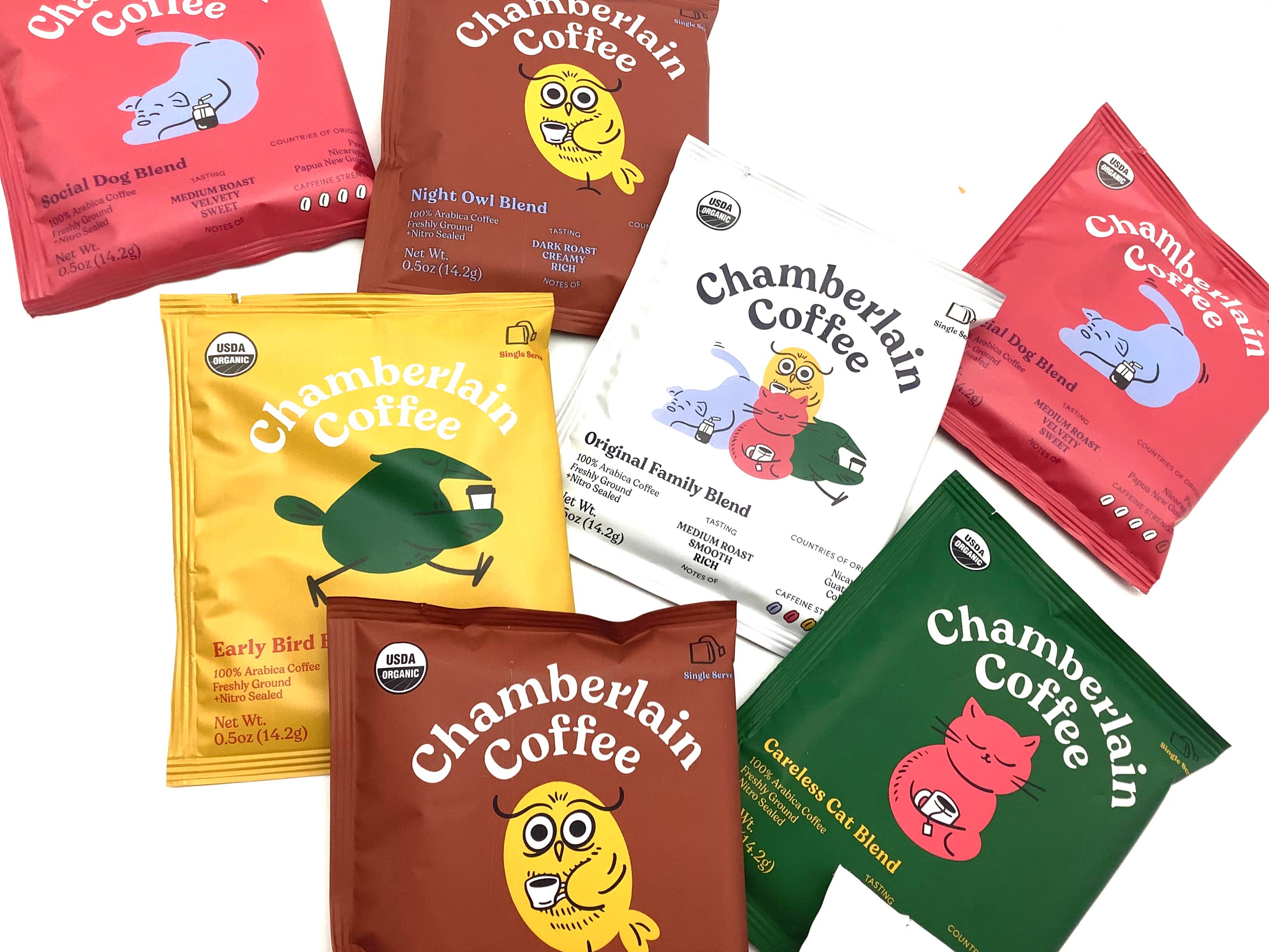 All Little Cute Things – Engroshandel Instant kaffe/espresso – Chamberlain Assortment udvalg økologiske kaffepakker1