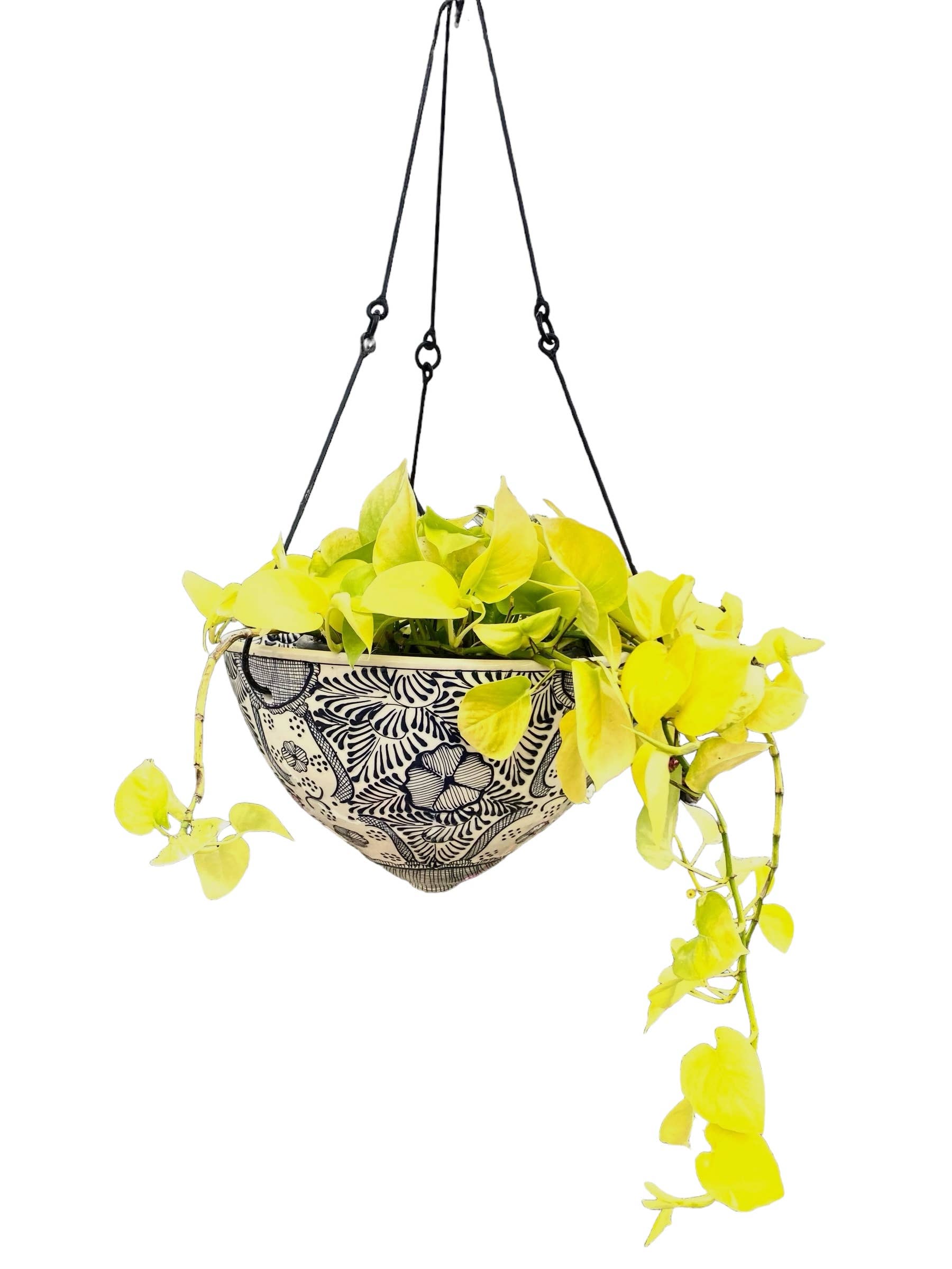 Abes Pottery & Import's - Wholesale Hanging Planter - HANGING POT WITH BLACKWORK0