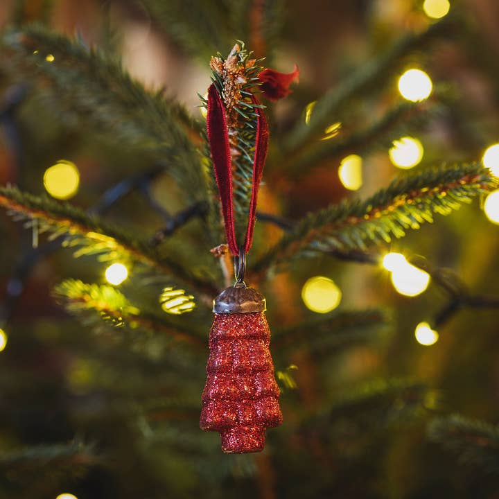 Mini Glitter Christmas Tree Decoration for wholesale by Moult