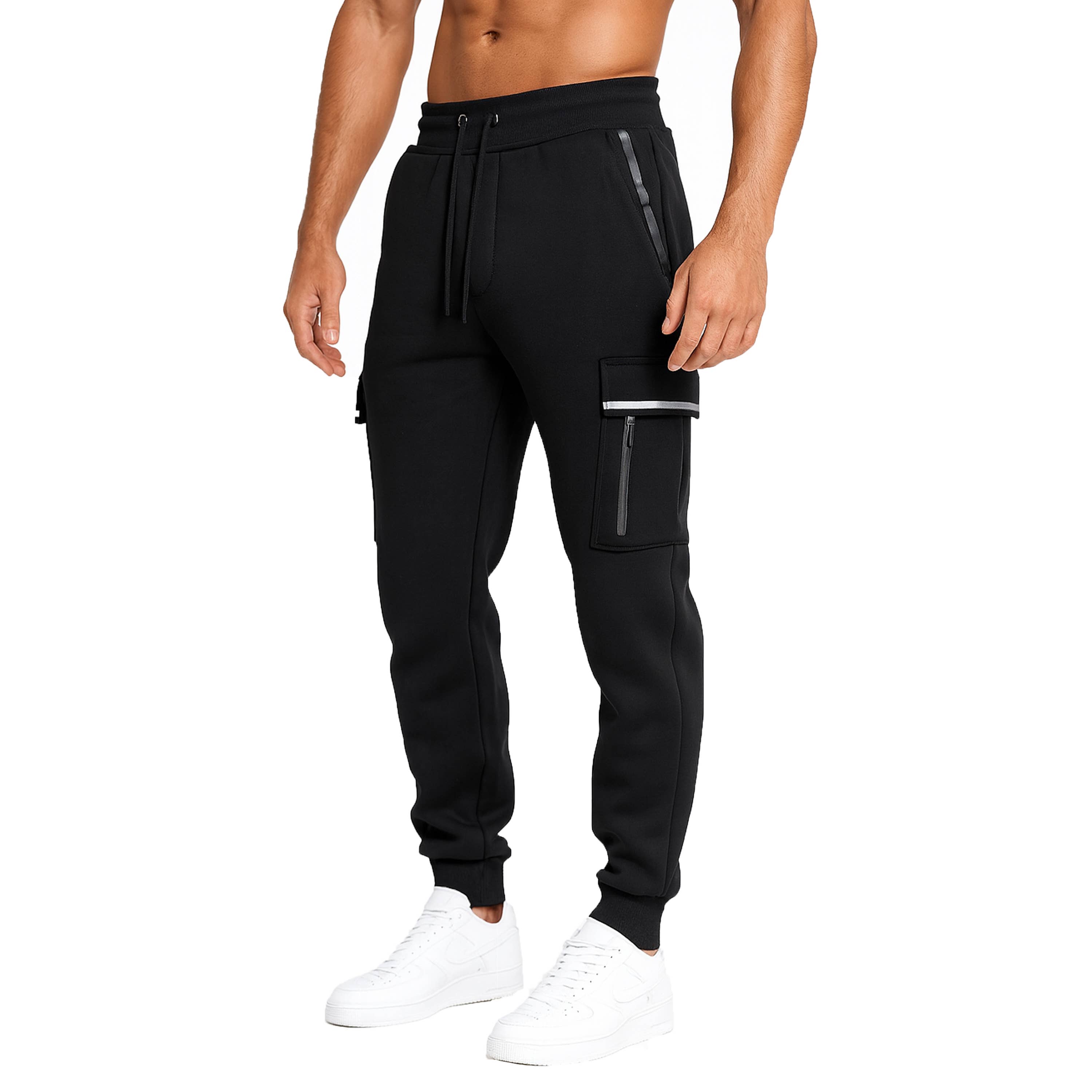 Galaxy By Harvic – Großhandel Trainings-/Jogginghose – Herren – Herren Cargo Tech Jogger mit Fleecefutter (S-3XL)0