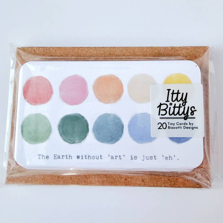 Biscotti Designs - Wholesale Stationery/Notecard Set - Earth Without Art - Itty Bitty 20 Mini Card Set