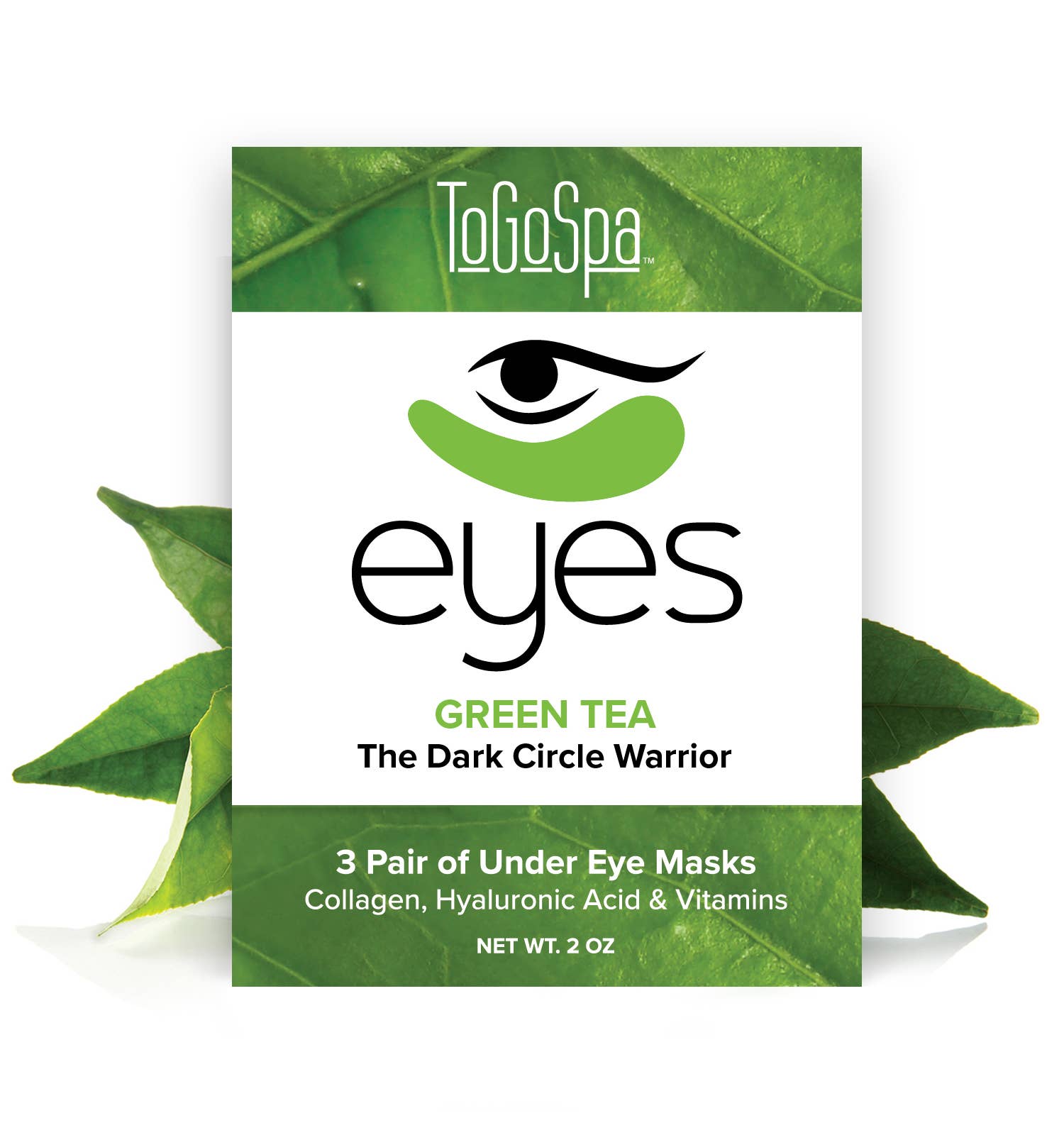 ToGoSpa - Vente Masques de traitement yeux - YEUX : Thé Vert - Le Guerrier des Cernes - Pack de 31