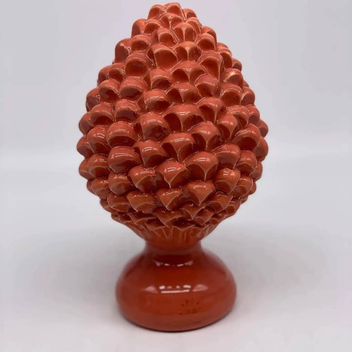 DD Ceramiche Siciliane - Wholesale Decorative Tabletop Object - Caltagirone Ceramic Pinecone cm H.20 Artisan Luis Line6
