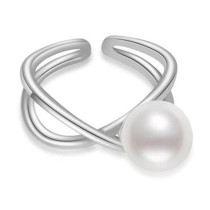 New Yorker Ring mit Süßwasserperlen WR00043 für den Großhandel von PEARLY LUSTRE