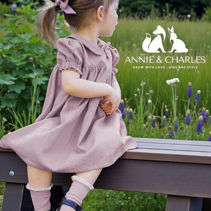 Annie & Charles® Abito in cotone e lino "Amore per i prati" per la vendita all'ingrosso da parte di Annie & Charles