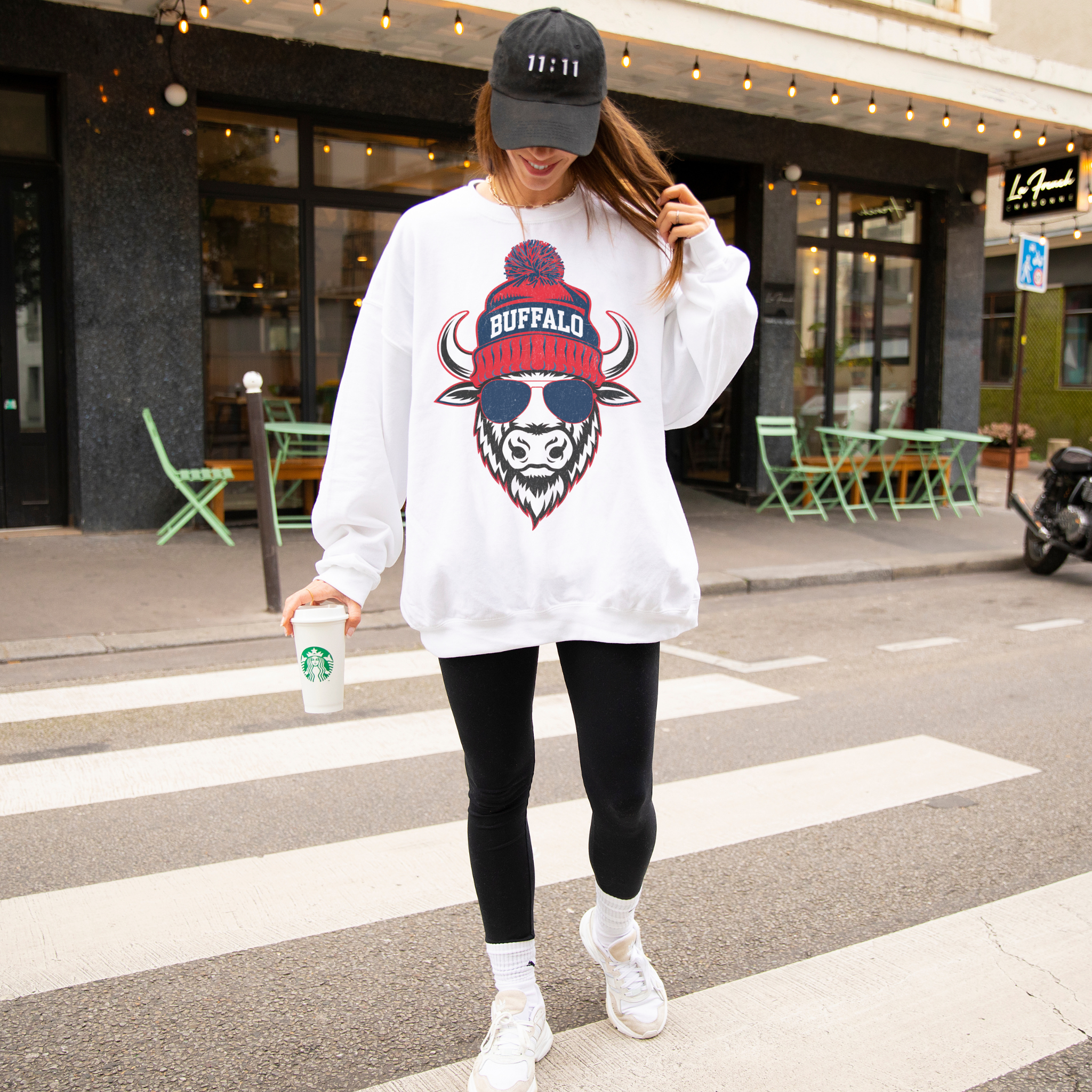 Hello Team Spirit - Wholesale Graphic Sweatshirt - Women's - Buffalo Sweatshirt3