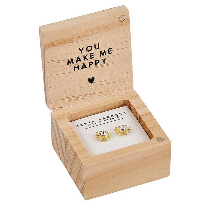 Santa Barbara Design Studio by Creative Brands - Wholesale Stud/Post Earrings - Treasure Box Earrings - You Are My Sunshine