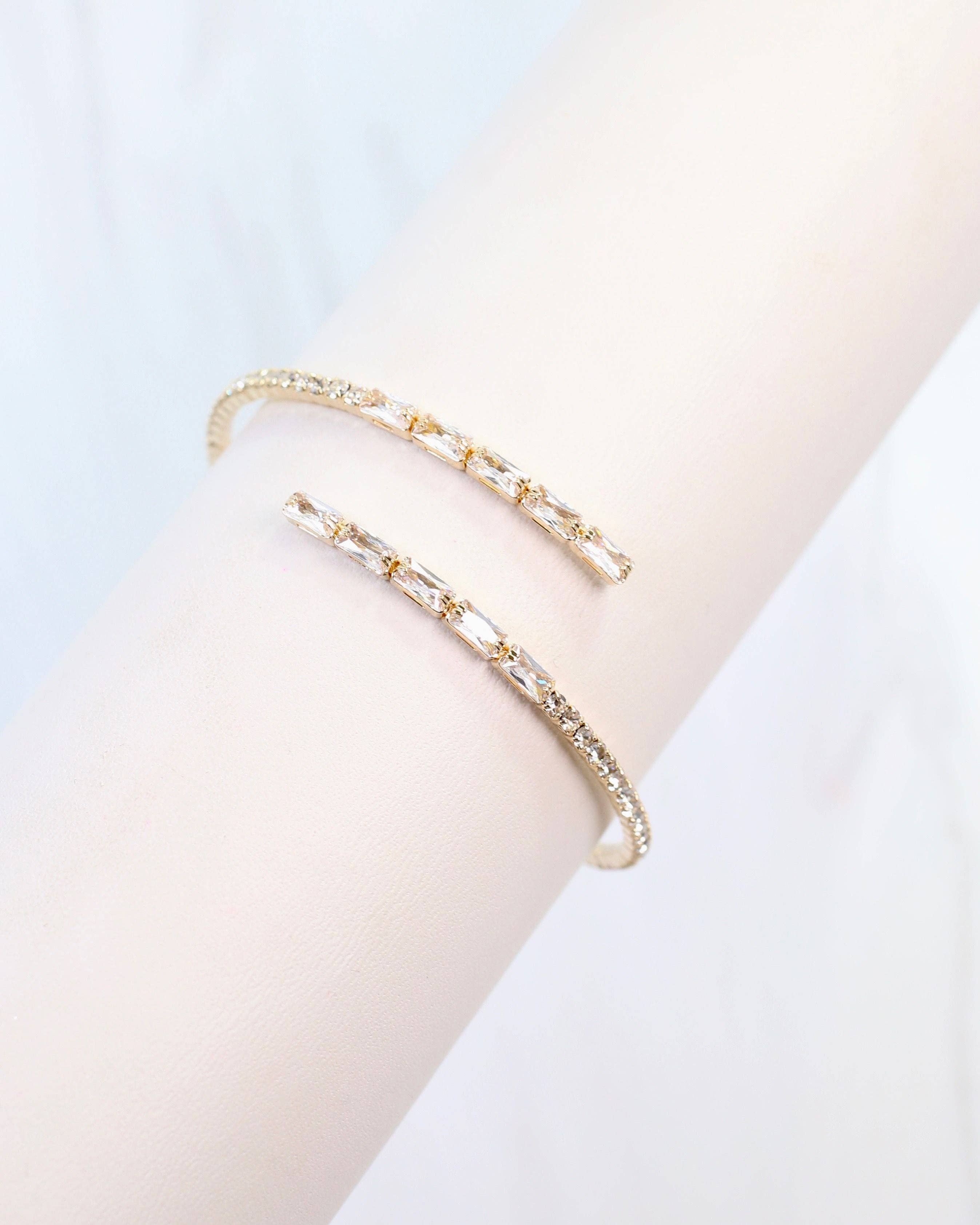 Caroline Hill - Wholesale Cuff Bracelet - Paradise CZ Cuff Bracelet Gold1