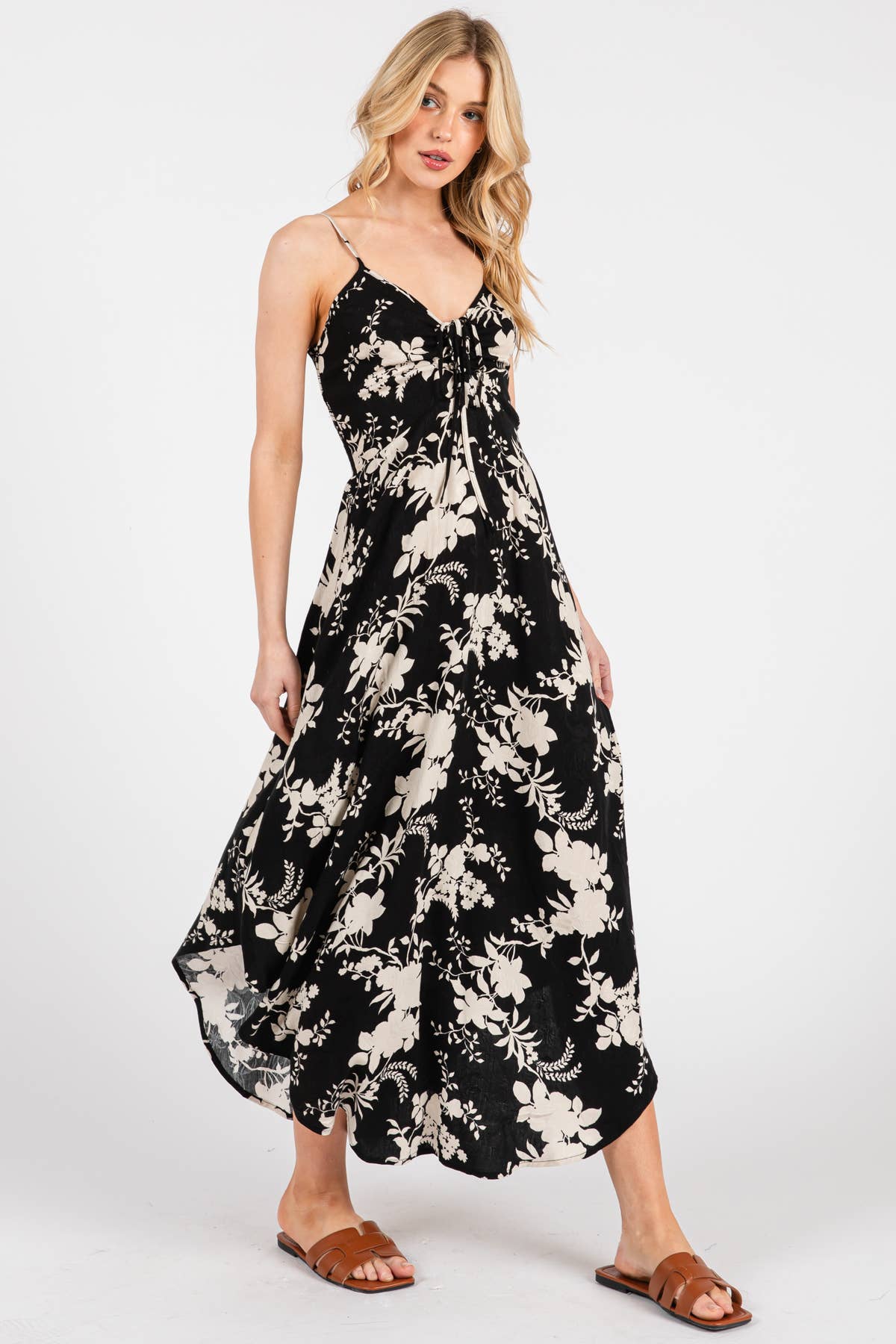 Final Touch - Vendita all'ingrosso Vestito - Donna - Vestito sottoveste in raso di rayon stampato floreale - VD17412B420