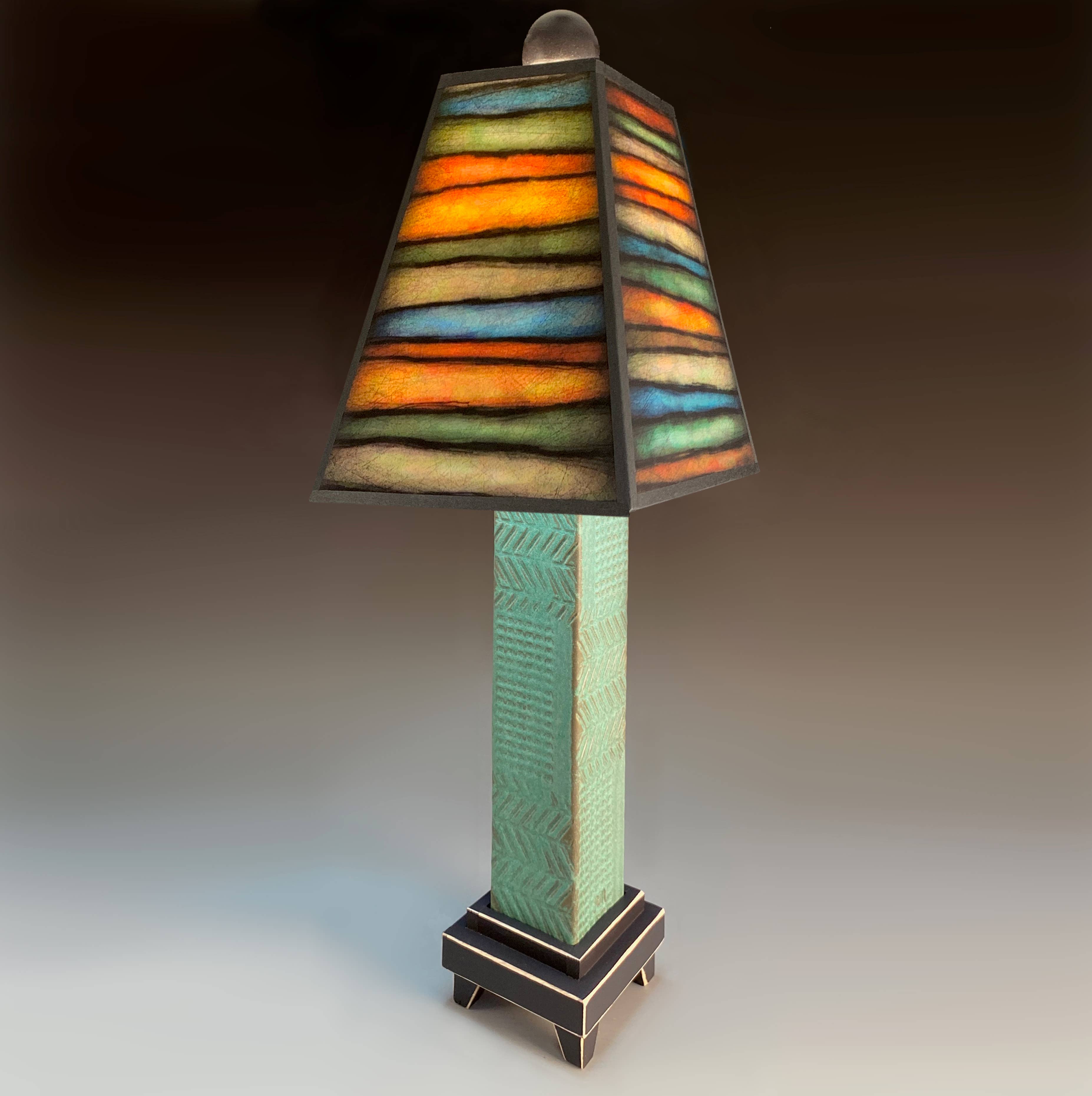 Macone Clay / Spooner Creek - Wholesale Accent/Desk Lamp - Q - Rough Stripes Lamp8