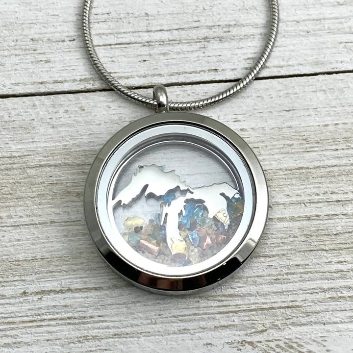 Great Lakes Glass Locket for wholesale by Be Inspired UP