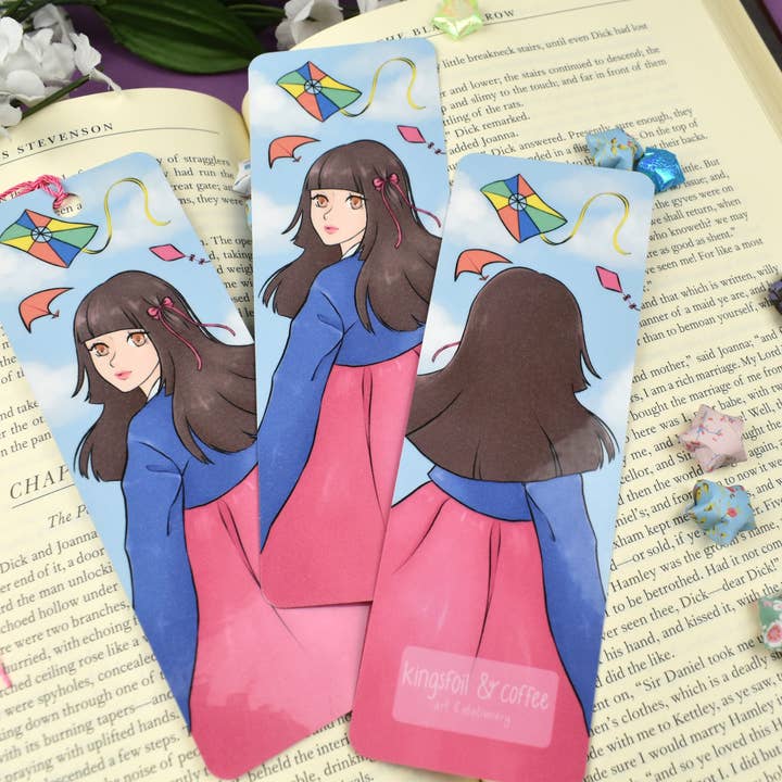 Korean Traditional Hanbok Bookmark for wholesale by Kingsfoil and Coffee Designs
