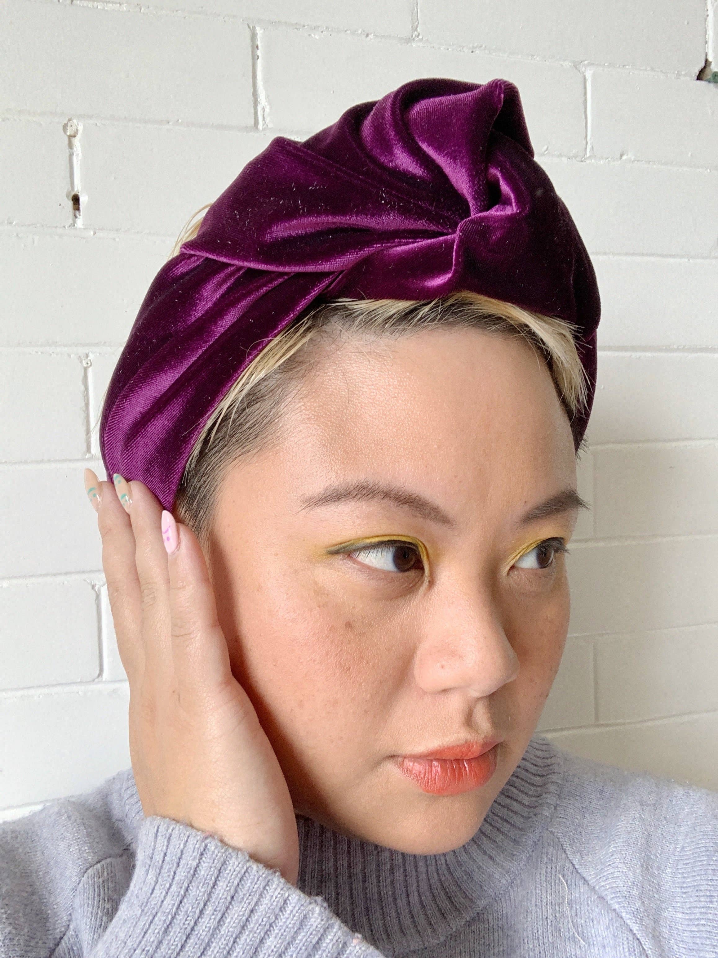 Hello Darling - Vente Bandeau – femme - Miri- En velours de raisin1