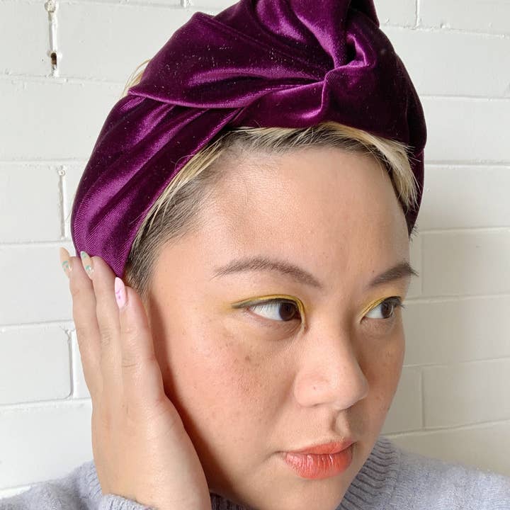 Hello Darling - Wholesale Fashion Headband - Women's - Miri- In Grape Velvet1