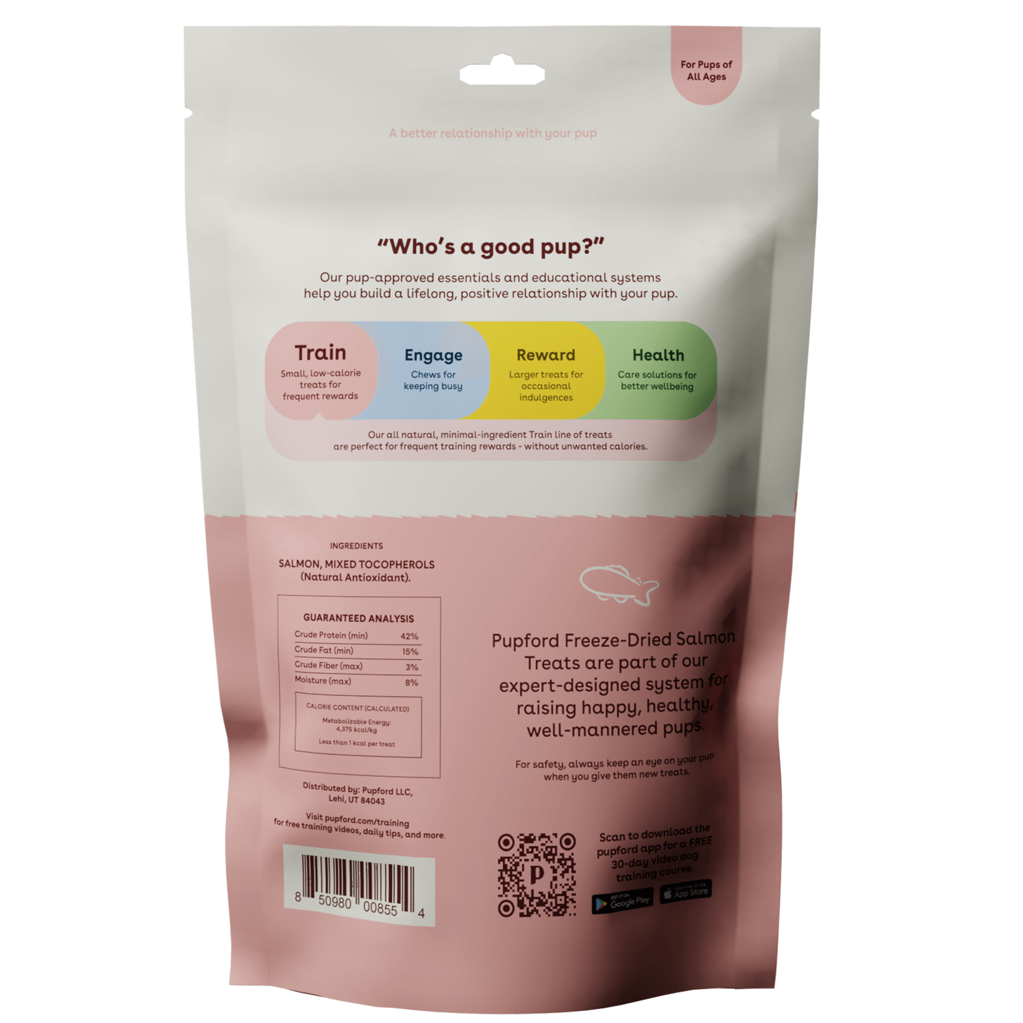 Pupford - Vente Friandises – chien - Gâteries d'entraînement au saumon lyophilisé 4 oz2