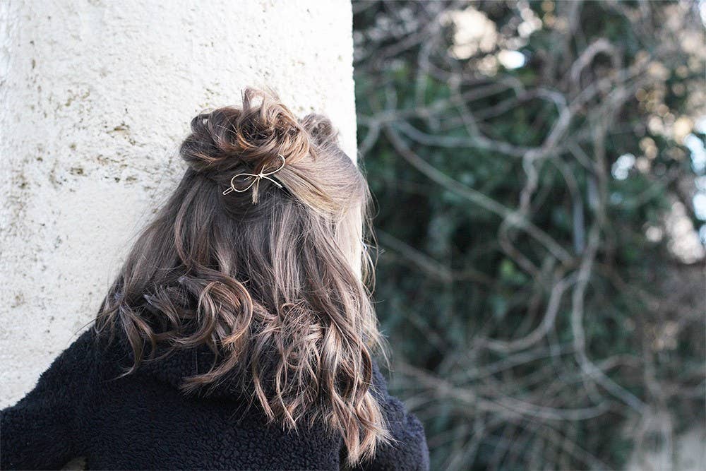 Bohomane – Großhandel Haarclip – Kinder – Louanne Golden Haarklammer für Kinder in Flügelschleifenform1