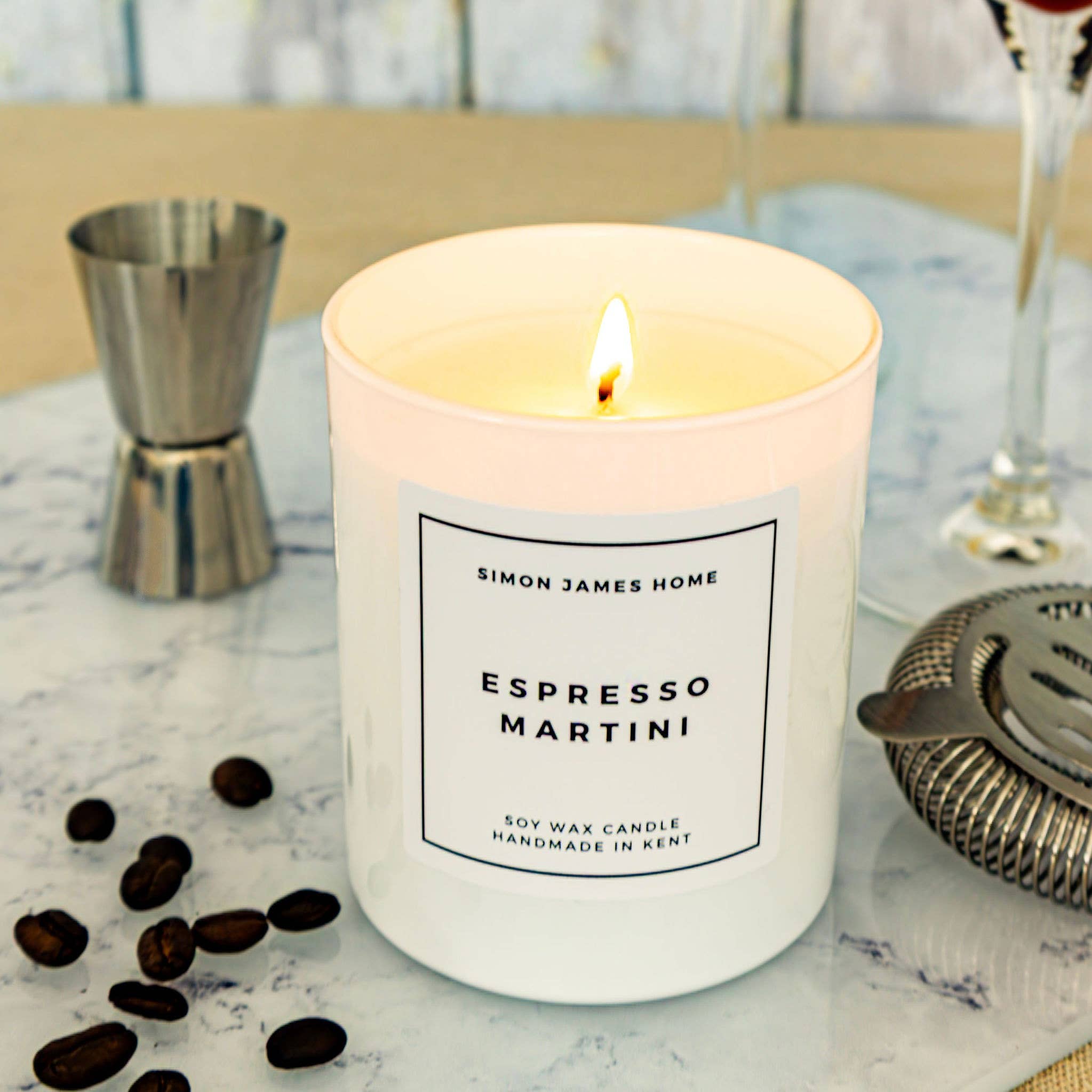 Simon James Home – wholesale Jar/filled candle – Espresso Martini Handmade Soy Wax Candle4