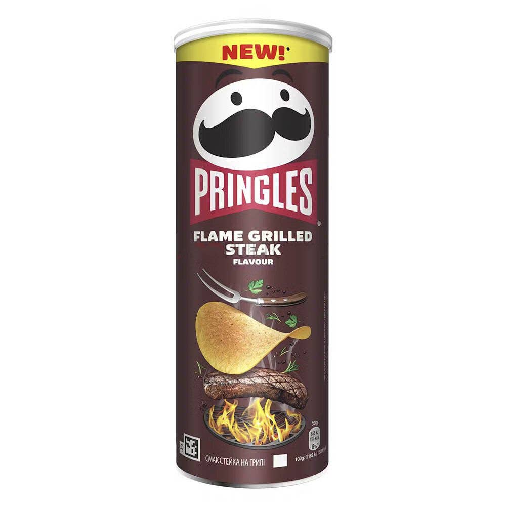 Pops Distro Inc - Wholesale Crisps - Pringles Flame Grilled Steak 4ct (160g) (UK)0