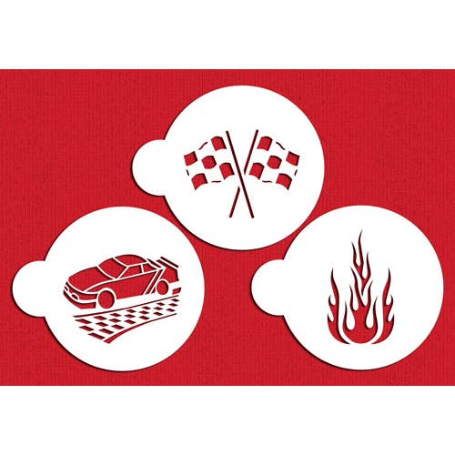 Racecar Cookie Stencil Set for wholesale by Designer Stencils