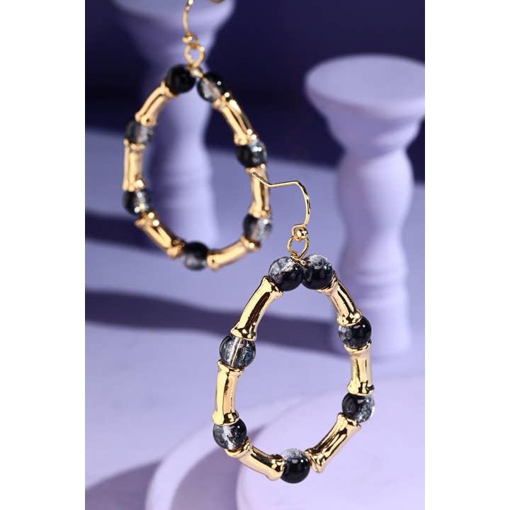Urbanista - Wholesale Dangle Earrings - Beaded Metal Teardrop Earrings