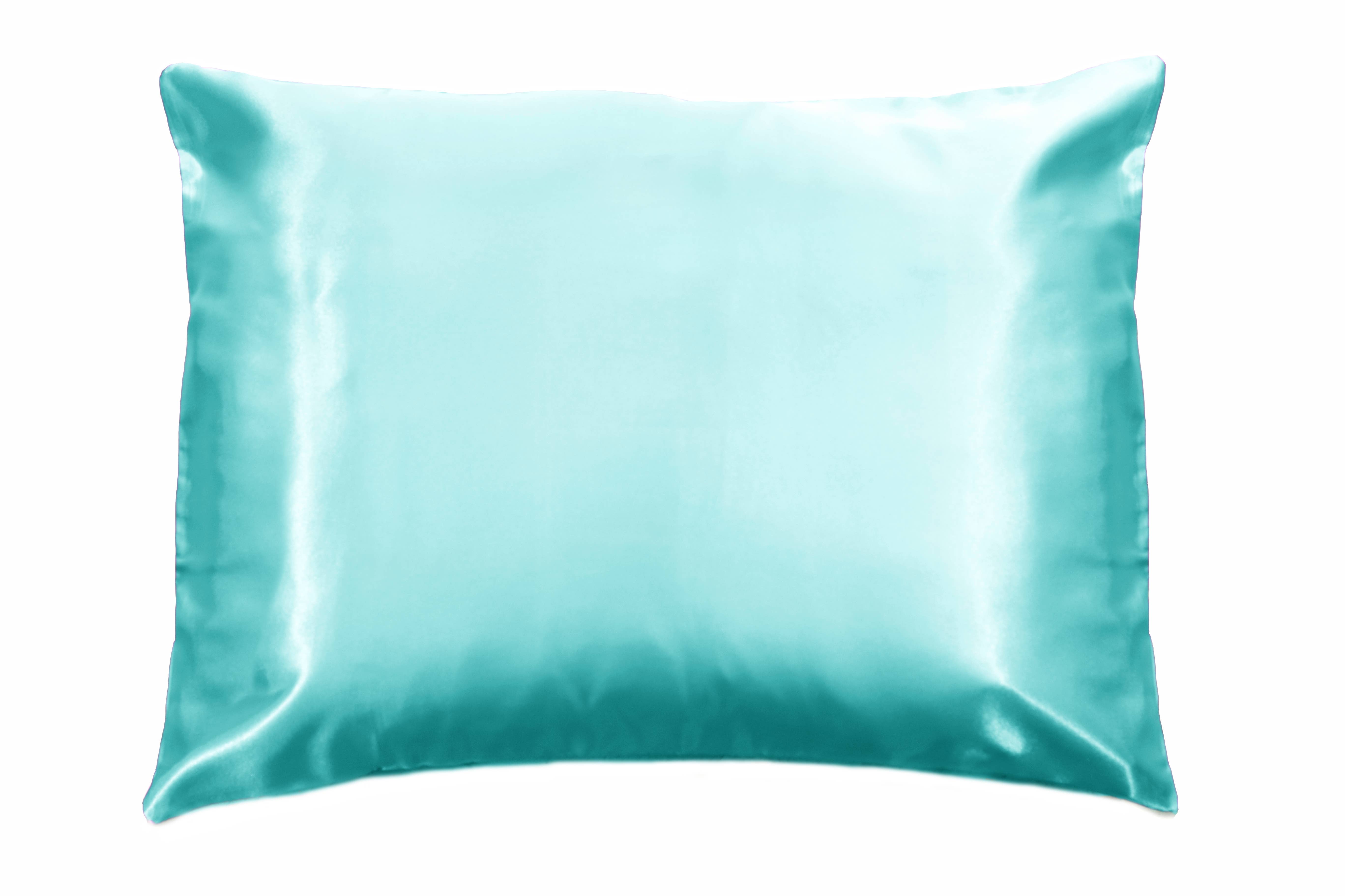 Morning Glamour – wholesale Örngott – Rosa opalescent presentask med rosett - QN/STD satinkuddfodral5