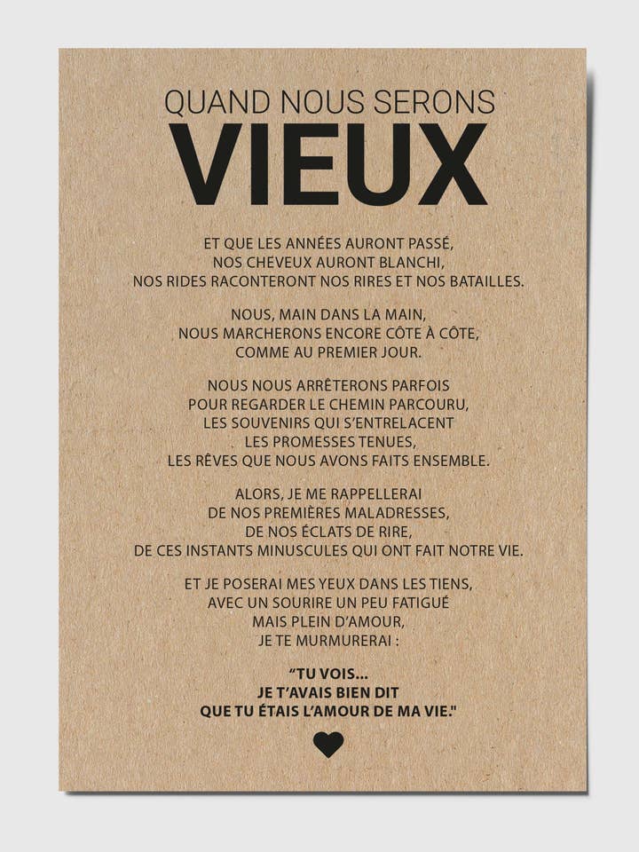 Carte postale "quand nous serons vieux" pour la vente par HappyWeSisters