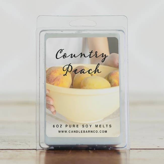 COUNTRY PEACH | 6oz Large Melt | 100% Pure Soy for wholesale by Timber Oak Candles