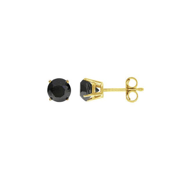 Black Diamond Stud Earrings for wholesale by Suzan DES