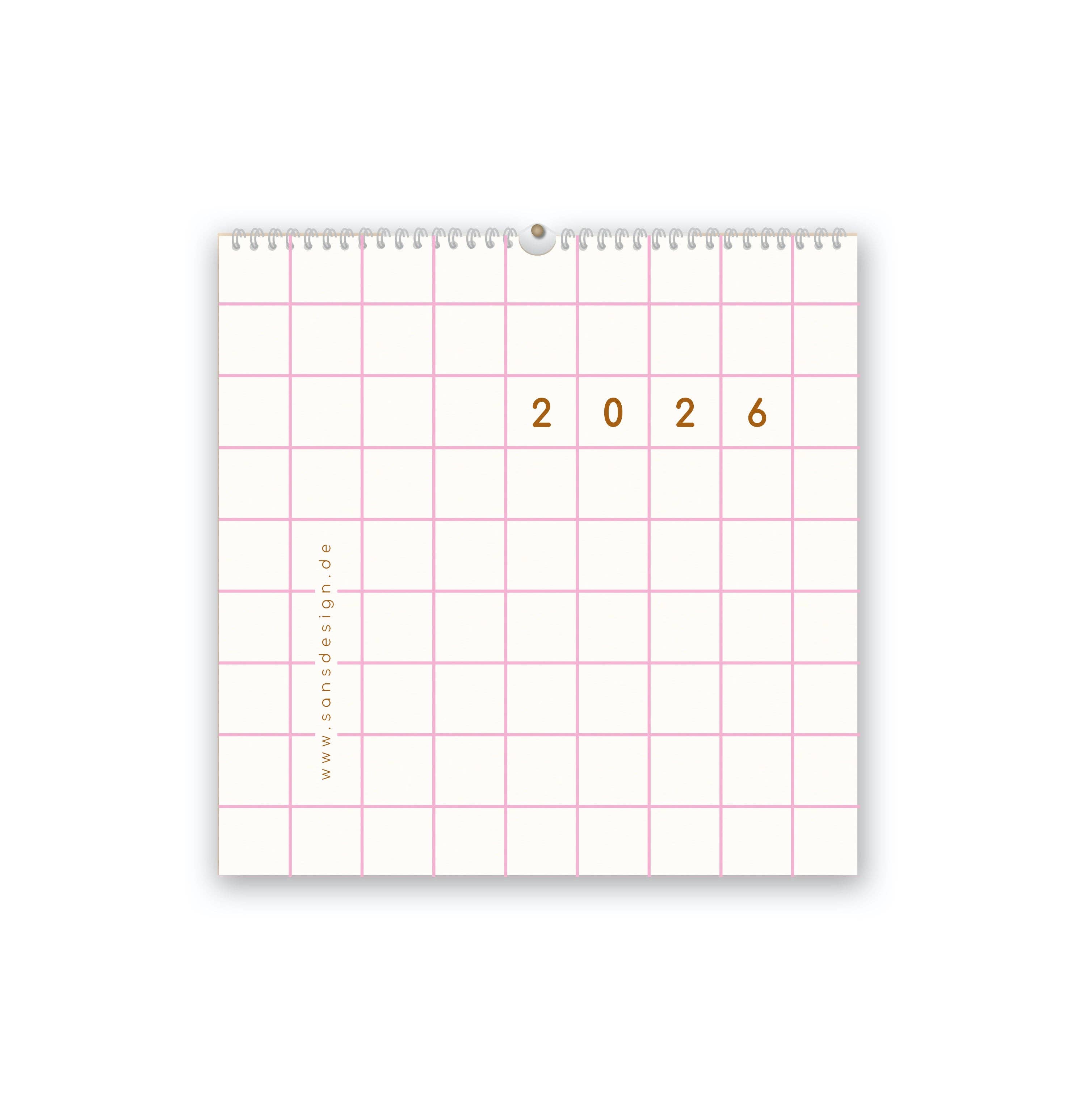 SANS.design - Wholesale Calendar - Calendar 2026 - checkered12