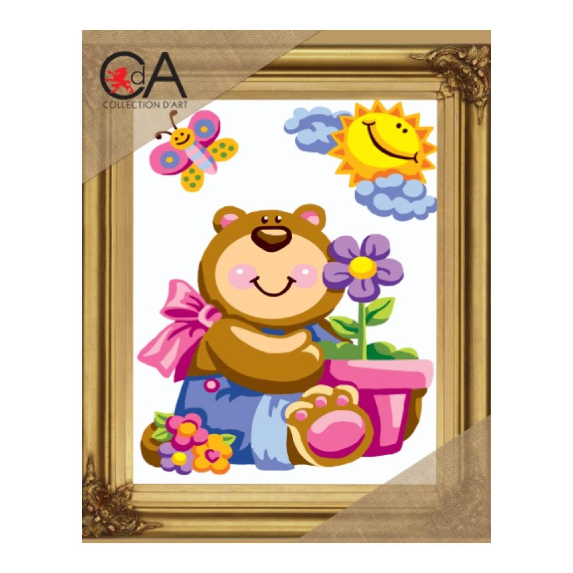 RTO&Collection D'Art (RTO Baltic OU) - Wholesale Embroidery/cross-stitch supplies - Tapestry Printed Kit Needlepoint Teddy Bear Collection Dart0