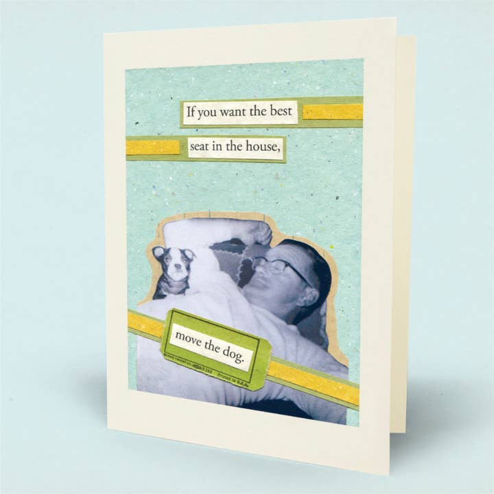 Move The Dog Card for wholesale by Mina Lee Studio
