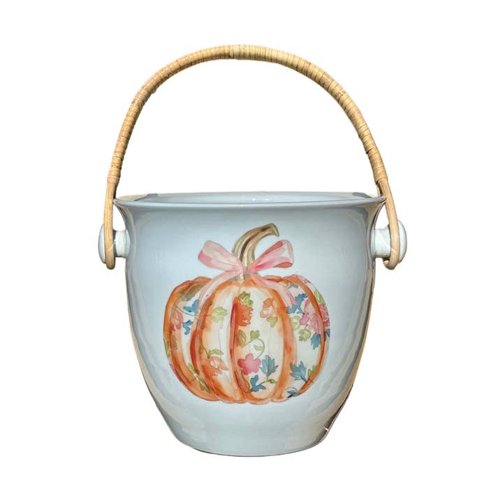 Festspand, Porcelæn med Rattanhåndtag, Græskar for engroshandel hos The French Bee & Co