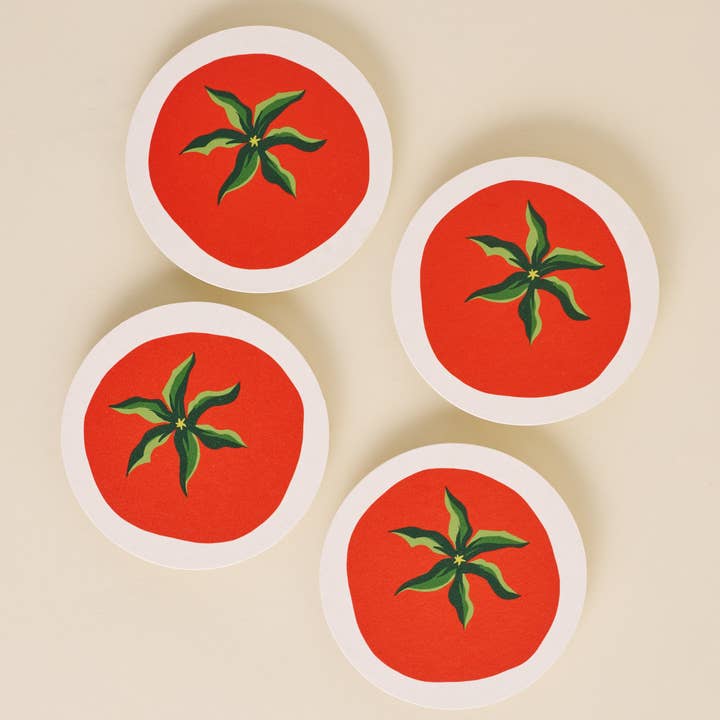Tomato Coasters | Set of Four and other Purchase Wholesale boucherie. Free Returns & Net 60 Terms on Faire trending on Faire.