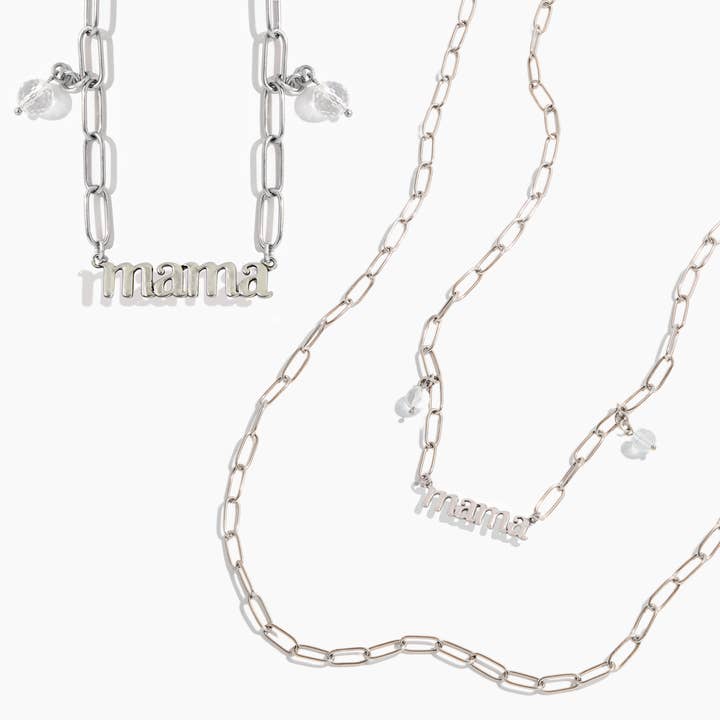 "Mama" Long Chain Necklace for wholesale by Katia Designs