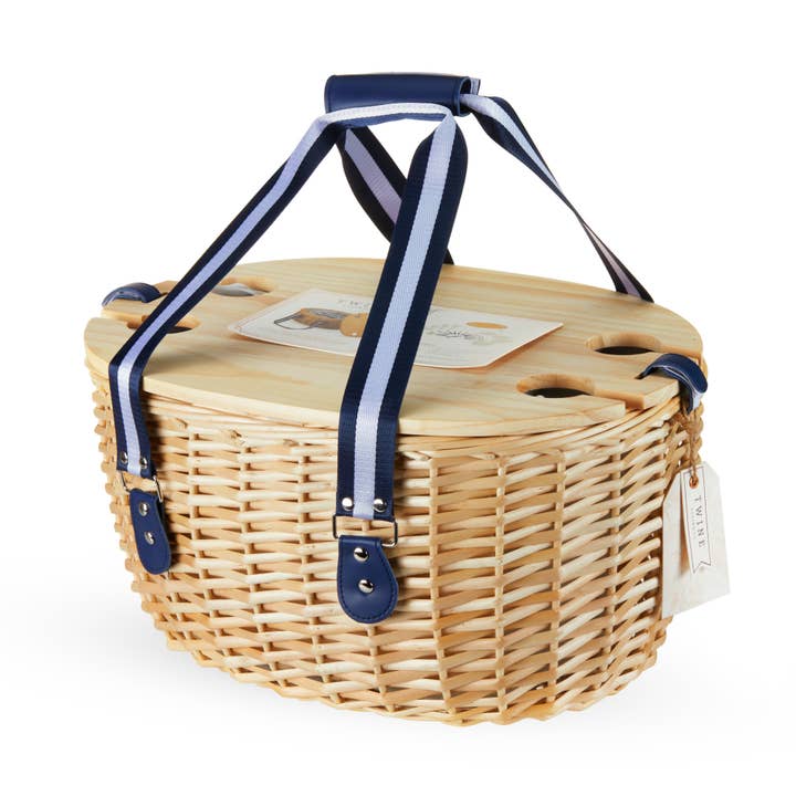 Twine - Wholesale Picnic Basket - Central Park Willow Picnic Basket Set for Four