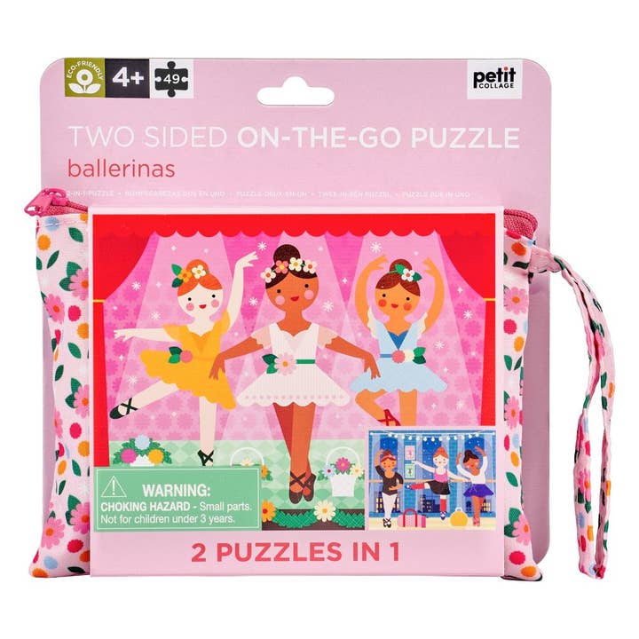Chronicle Books - Wholesale Puzzle - Kids - Two Sided On-The-Go Puzzle Ballerina