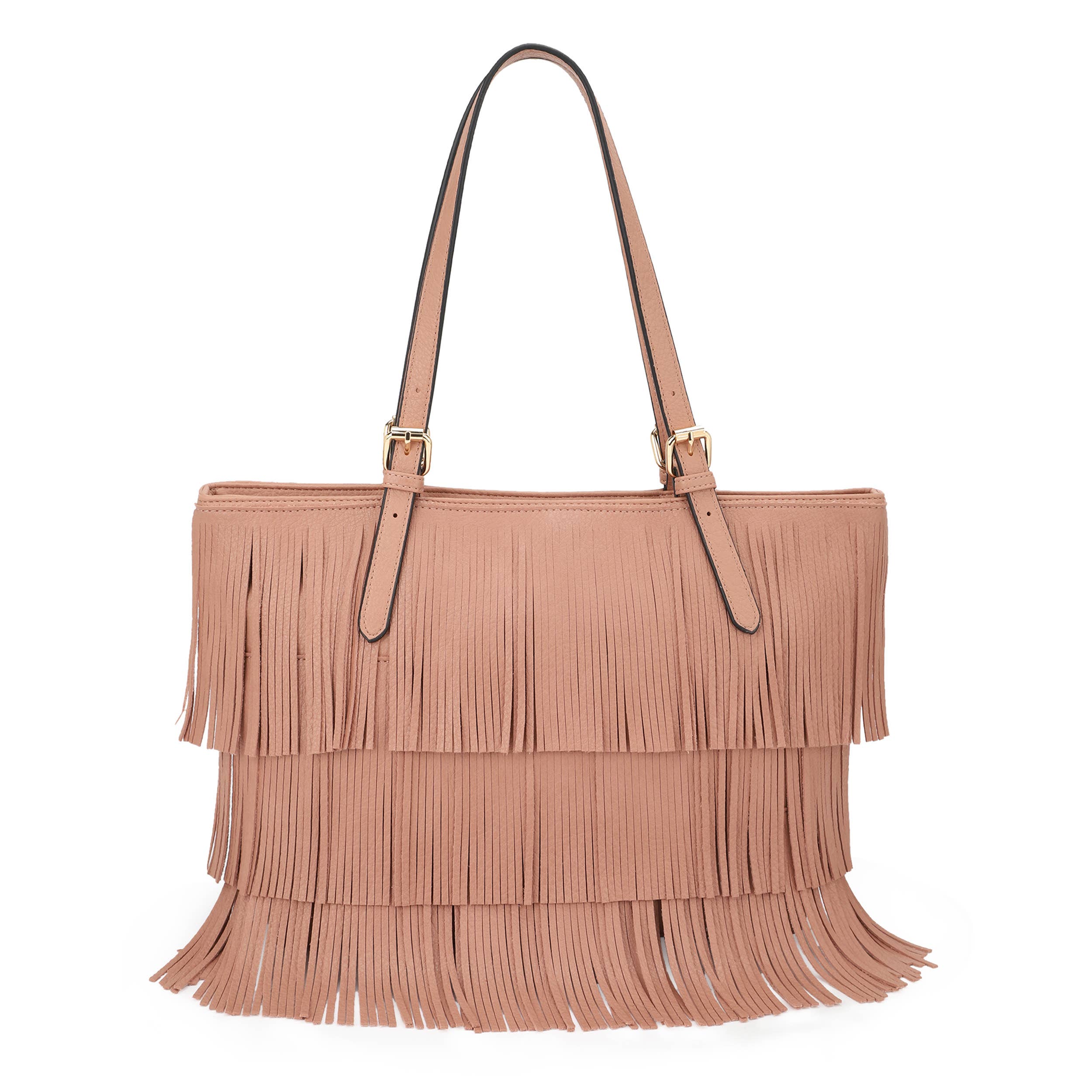 KAYLA+AVA - Vente Tote bag – femme - Sac fourre-tout Connie Fringe, fourre-tout décontracté de style bohème occidental4
