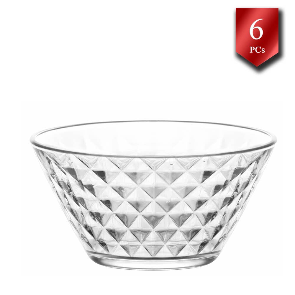 Hakan - Vente Bol - Ensemble de bols de service en verre Artemis, bols en cristal, 6 L 11,25 oz4