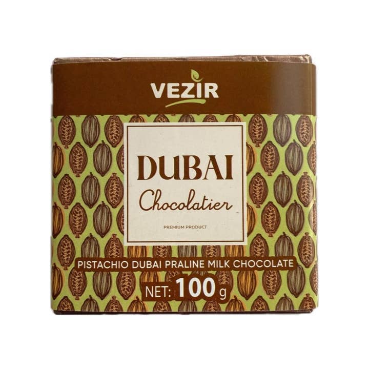 Aladdin - Wholesale Chocolate Bar - Pistachio Praline Dubai Chocolate Bar – Crispy & Nutty Delight