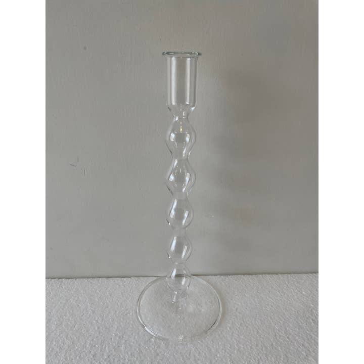Glass Clear Candle Stand H 10.5" & Dia 4" for wholesale on Faire