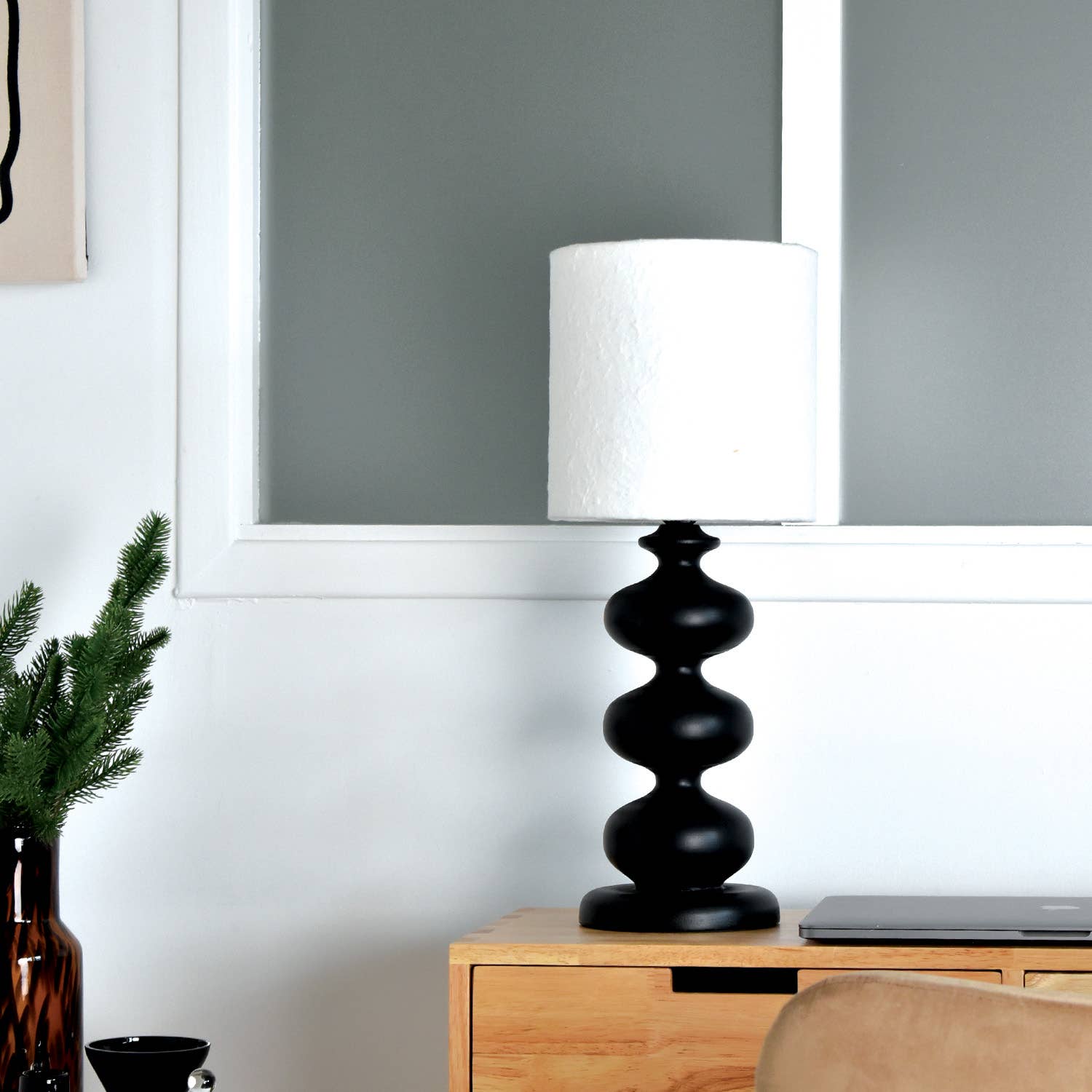 White Lunar Lampshade papier-mâché D20 H20cm for wholesale on Faire2