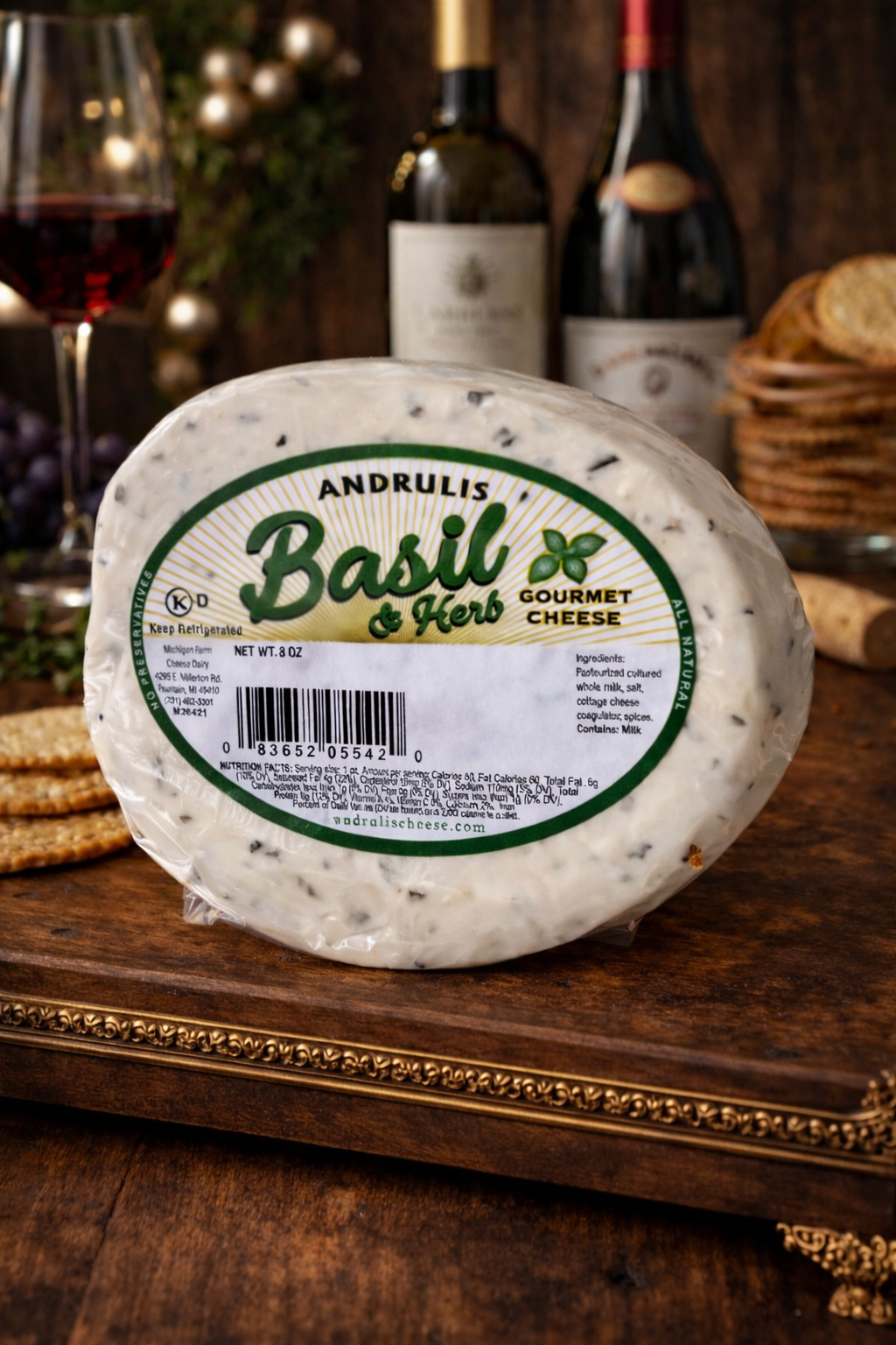 Andrulis - Wholesale Cheese - Andrulis Farmers Cheese Basil & Herb1