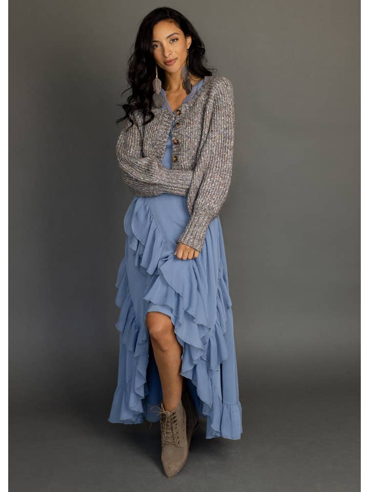 Joyfolie - Wholesale Dress - Women's - Baylin Dress in Bluestone